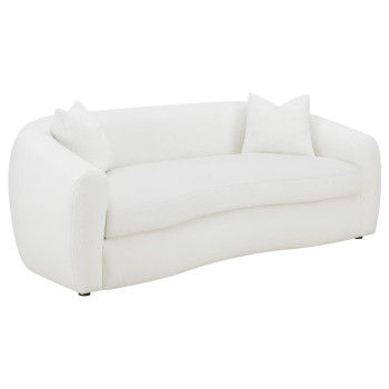 509871 Isabella Upholstered Tight Back Sofa White