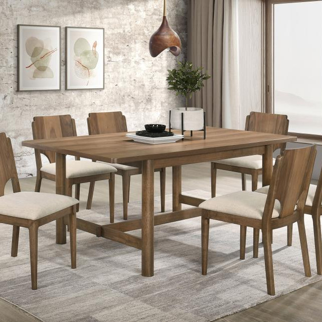 108571-S7 Biltmore 7-piece 71-inch Rectangular Dining Table Set Walnut