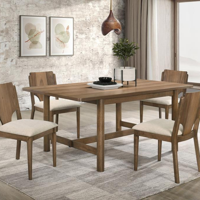 108571-S5 Biltmore 5-piece 71-inch Rectangular Dining Table Set Walnut