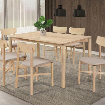 108551-S7 Parkridge 7-piece 59-inch Wood Dining Set White Washed