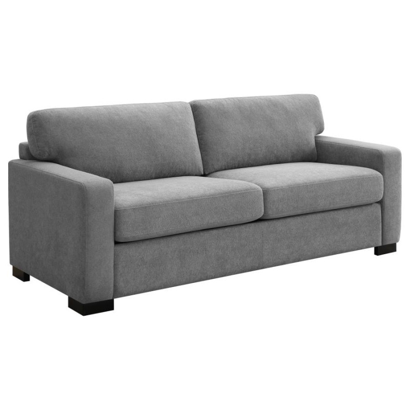 360050 Simpson Upholstered Sofa Sleeper with Queen Mattress Grey