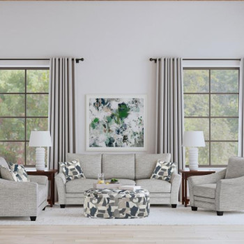 509671-S3 Tomkins 3-piece Boucle Upholstered Sofa Set Light Grey