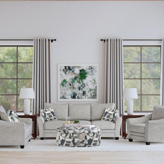 509671-S3 Tomkins 3-piece Boucle Upholstered Sofa Set Light Grey