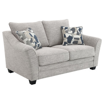 509672 Tomkins Boucle Upholstered Loveseat Light Grey