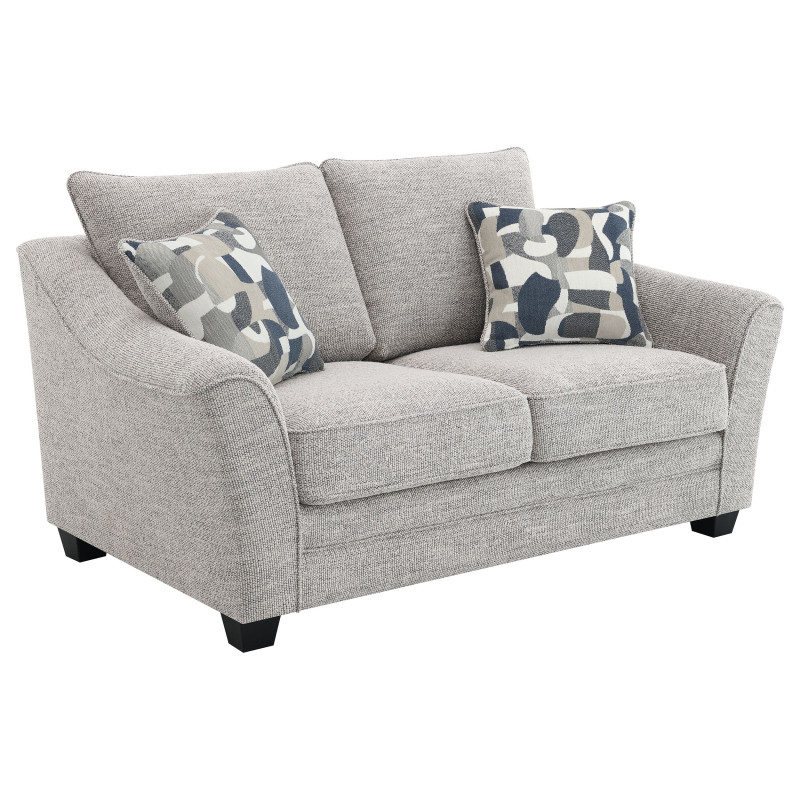 509672 Tomkins Boucle Upholstered Loveseat Light Grey