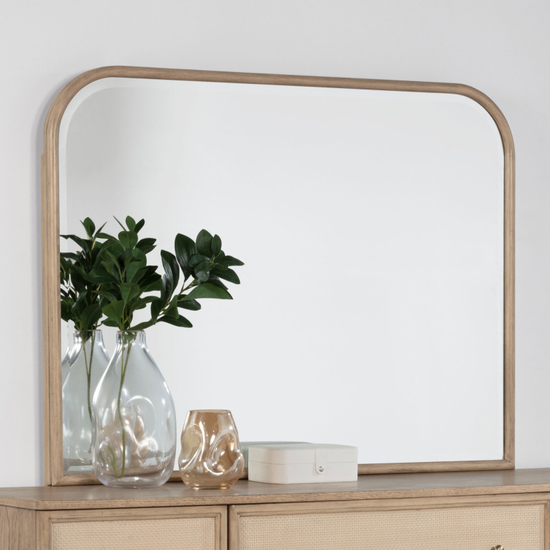 225044 Kailani Dresser Mirror Beige Oak
