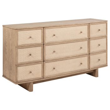 225043 Kailani 9-drawer Dresser Cabinet Beige Oak