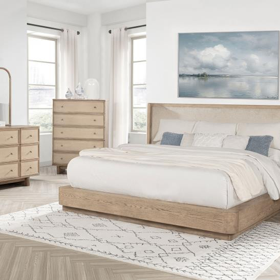 225041KE-S4 Kailani 4-piece Eastern King Bedroom Set Beige Oak