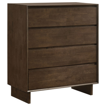 225015 Glenwood 4-drawer Chest of Drawers Warm Brown