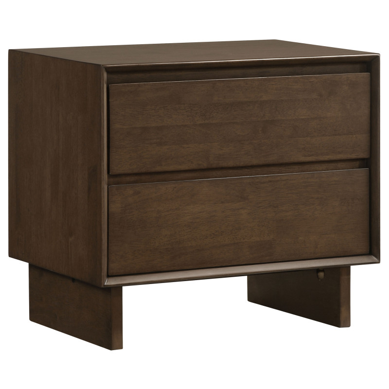225012 Glenwood 2-drawer Nightstand Bedside Table Warm Brown