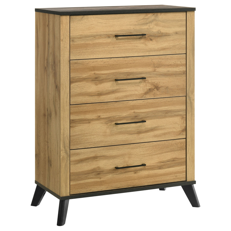 225005 Kaywood 4-drawer Bedroom Chest of Drawers Natural Pine