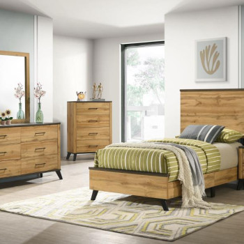 225001T-S4 Kaywood 4-piece Twin Bedroom Set Natural Pine