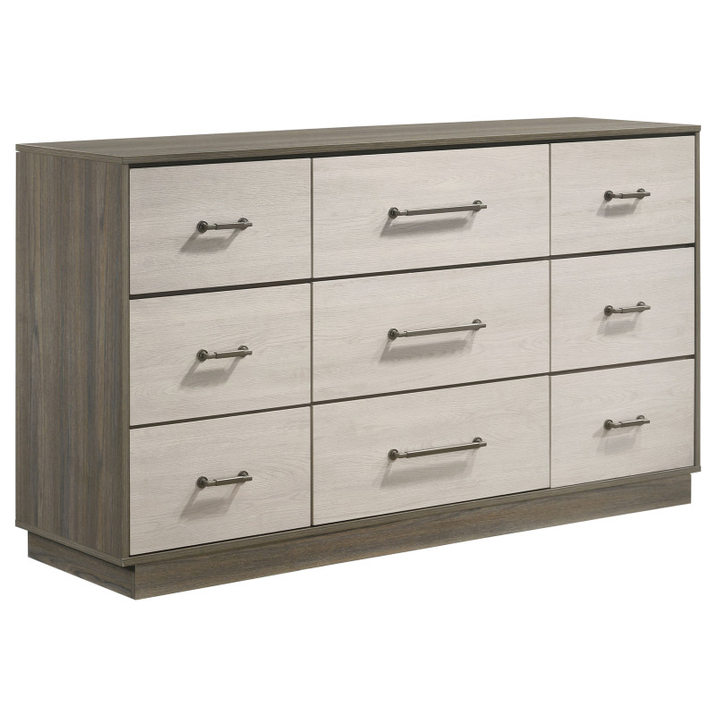 224983 Fenwick 9-drawer Dresser Grey Oak
