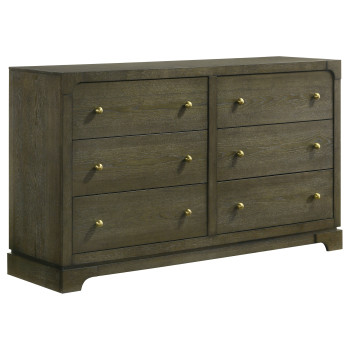 224933 Gran Park 6-drawer Dresser Cabinet Dark Cocoa