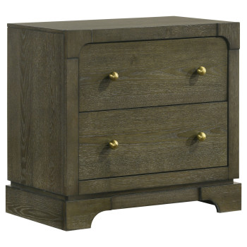 224932 Gran Park 2-drawer Nightstand Bedside Table Dark Cocoa