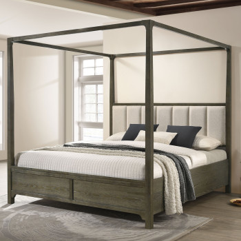 224931KE Gran Park Eastern King Canopy Bed Dark Cocoa
