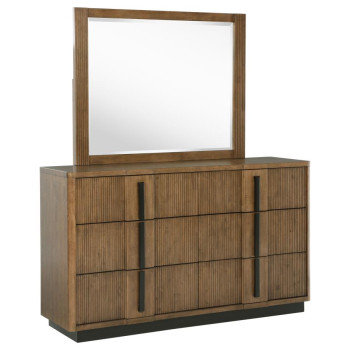 224903M Terrace 6-drawer Dresser and Mirror Ash Brown