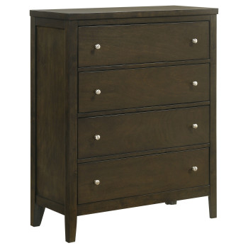 224425 Wilkes 4-drawer Chest of Drawers Dark Cocoa