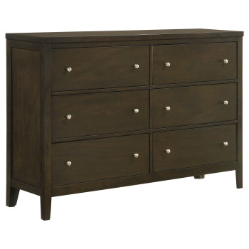 224423 Wilkes 6-drawer Dresser Cabinet Dark Cocoa