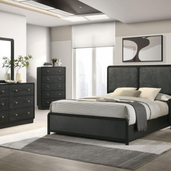 223661KE-S4 Cavelle 4-piece Eastern King Bedroom Set Black