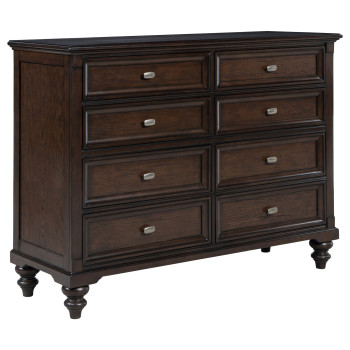223633 Andover 8-drawer Dresser Cabinet Dark Oak