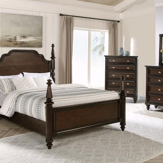 223631KE-S5 Andover 5-piece Eastern King Bedroom Set Dark Oak