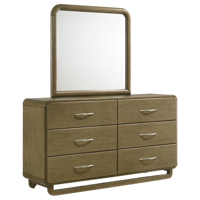 224273M Amsbury 6-drawer Dresser and Mirror Nutmeg