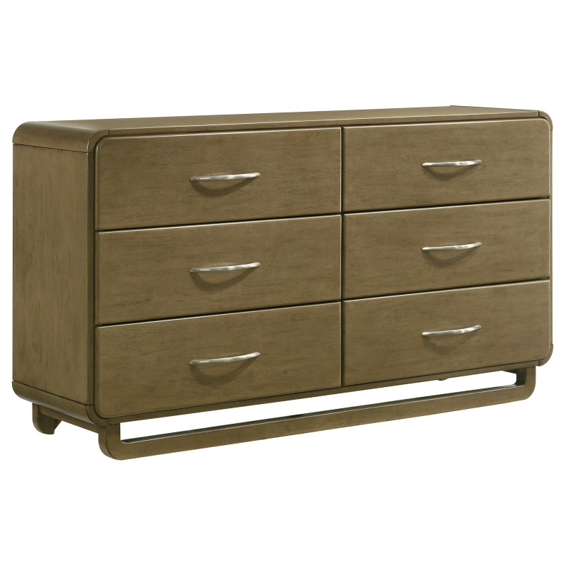 224273 Amsbury 6-drawer Dresser Cabinet Nutmeg