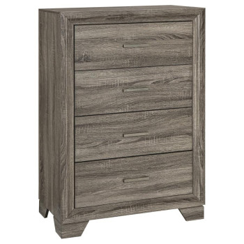223345 Wright 4-drawer Chest of Drawers Brown Oak
