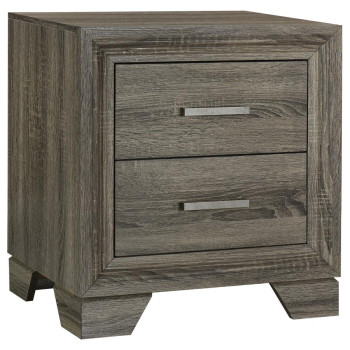 223342 Wright 2-drawer Nightstand Bedside Table Brown Oak
