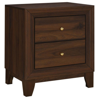 223442 Welsley 2-drawer Nightstand Bedside Table Walnut