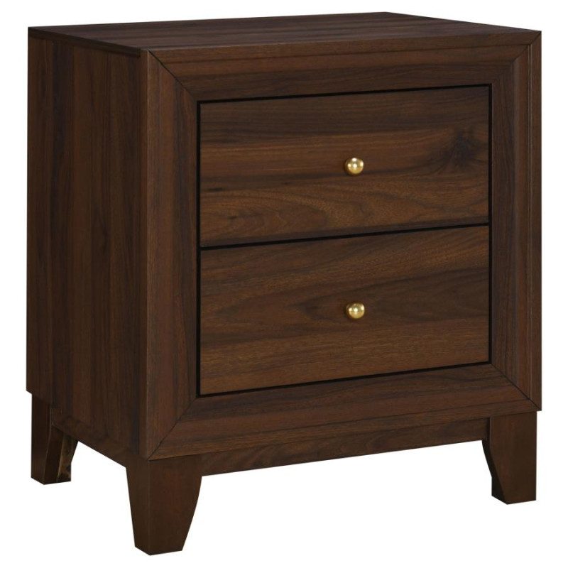 223442 Welsley 2-drawer Nightstand Bedside Table Walnut
