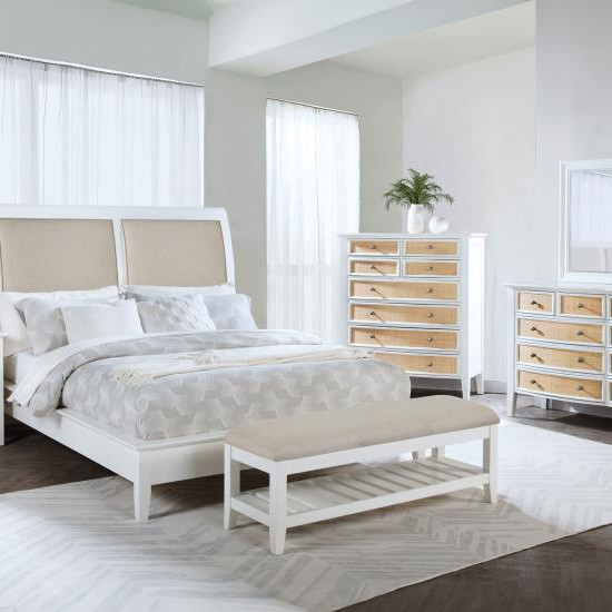 223471KE-S5 Bexhill 5-piece Eastern King Bedroom Set White