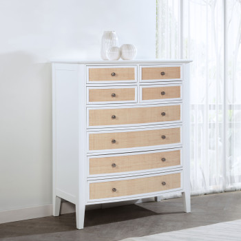 223475 Bexhill 8-drawer Chest of Drawers White