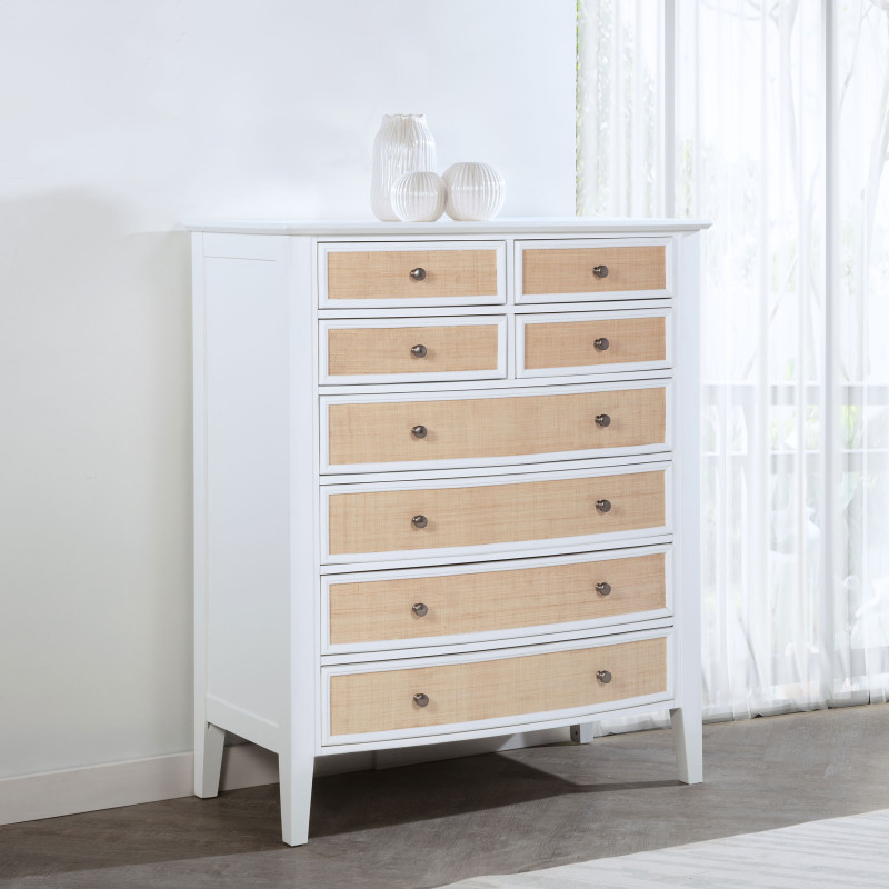 223475 Bexhill 8-drawer Chest of Drawers White