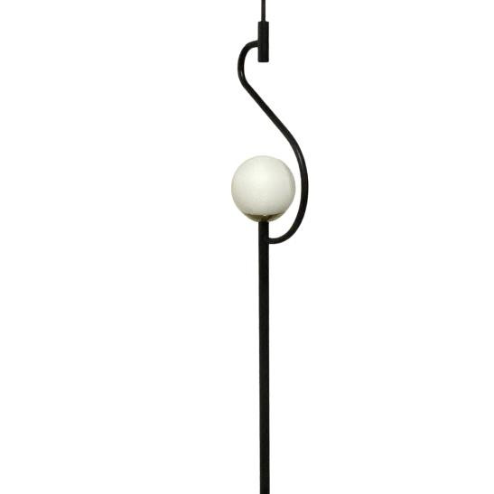920243 Dacki 69-inch Dual Spherical Bulb Metal Floor Lamp Black