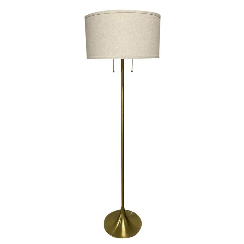 920240 Elmira 65-inch Drum Shade Metal Floor Lamp Gold