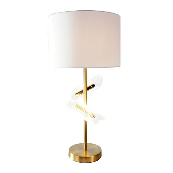 920238 Kingsley 30-inch Drum Shade Table Lamp Gold