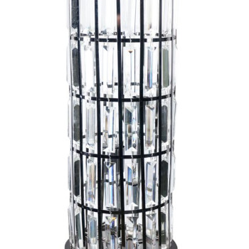 920234 Wanda 20-inch Crystal Shade Bedside Table Lamp Black