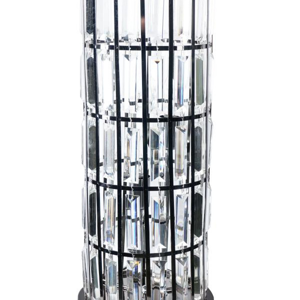 920234 Wanda 20-inch Crystal Shade Bedside Table Lamp Black