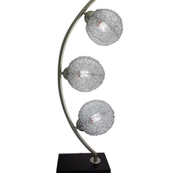920233 Claudia 30-inch Woven Spherical Metal Table Lamp Black