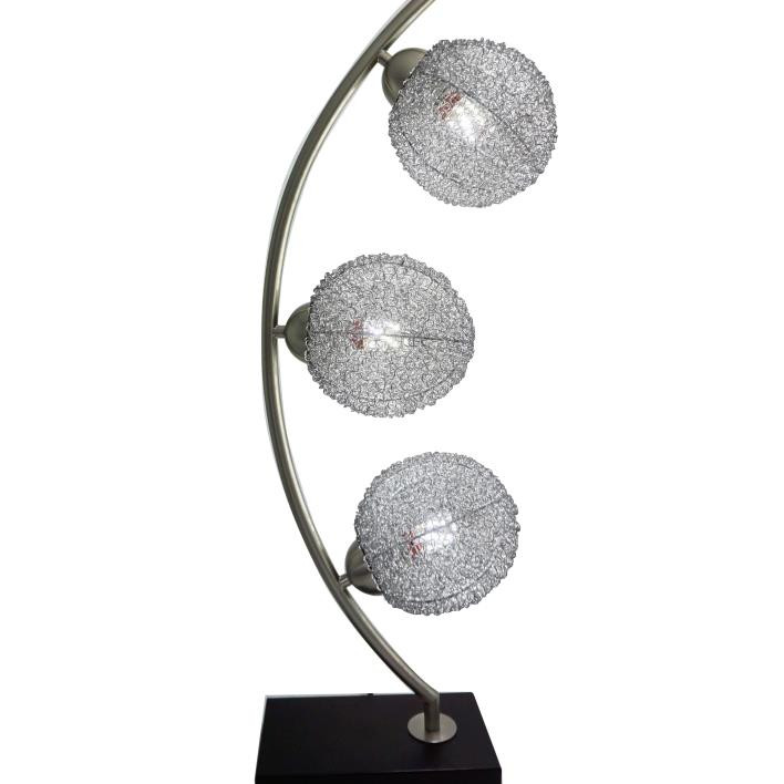 920233 Claudia 30-inch Woven Spherical Metal Table Lamp Black