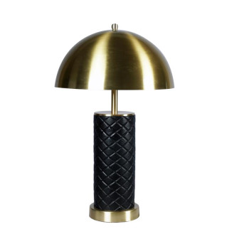 920228 Ferris 23-inch Dome Quilted Table Lamp Black