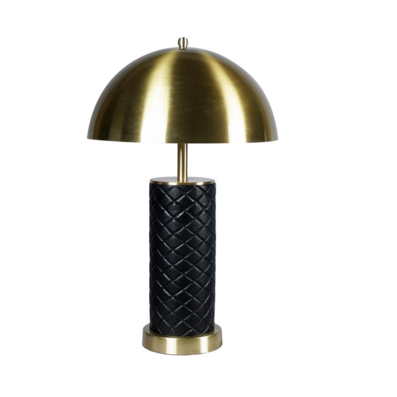 920228 Ferris 23-inch Dome Quilted Table Lamp Black