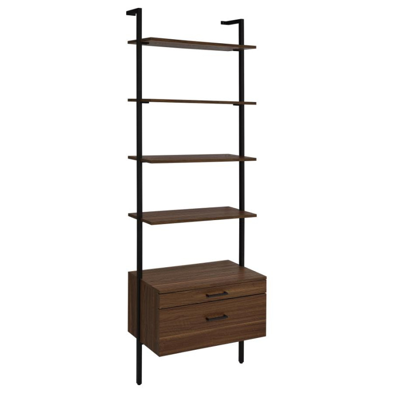 980074 Owens 31-Inch 4-Shelf Storage Wall Bookshelf Walnut