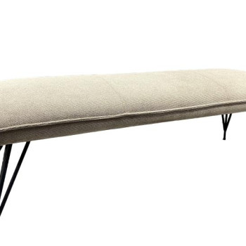 108497 Dodson Fabric Upholstered Dining Bench Taupe
