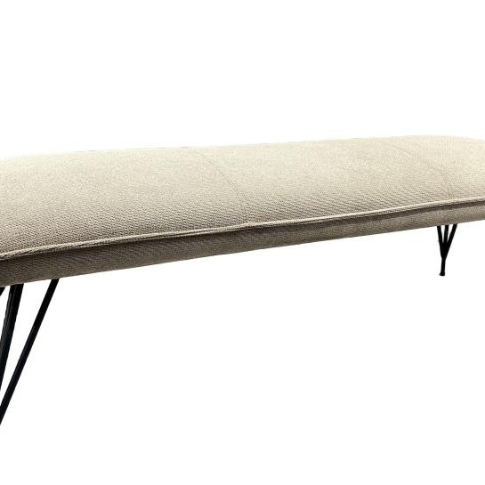 108497 Dodson Fabric Upholstered Dining Bench Taupe