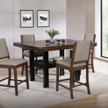 108888-S5 Patterson 5-Piece Counter Height Dining Set Mango Oak