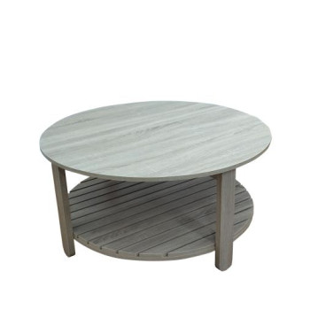 710288 Fowler 1-shelf Round Engineered Wood Coffee Table Natural