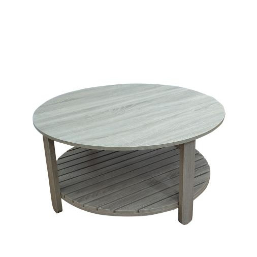 710288 Fowler 1-shelf Round Engineered Wood Coffee Table Natural